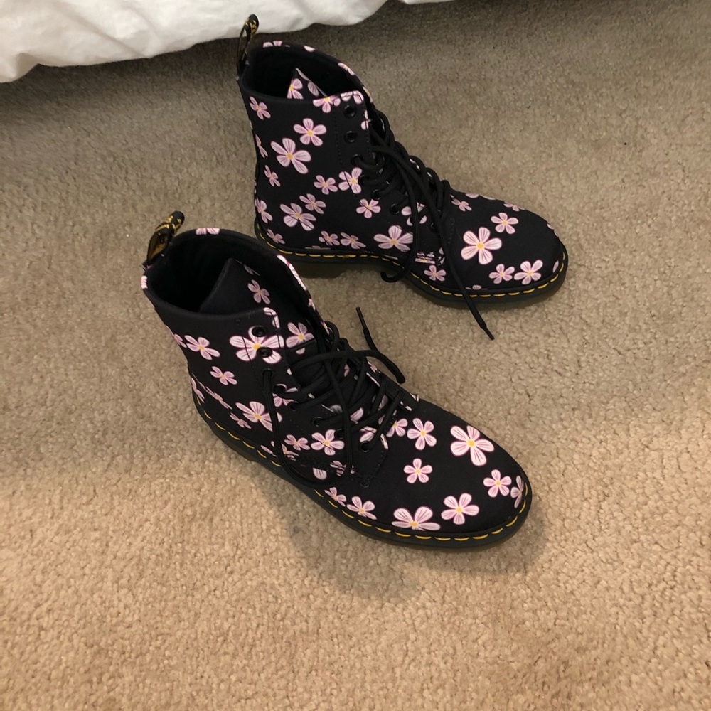 Dr. Martens Floral Lace Up Boots